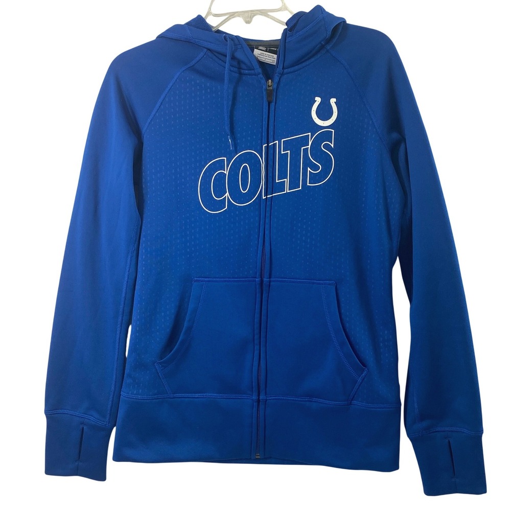 Indianapolis Colts Nike Hoodie Mens Small Blue Full Zip Fleece NFL Sport Swoosh